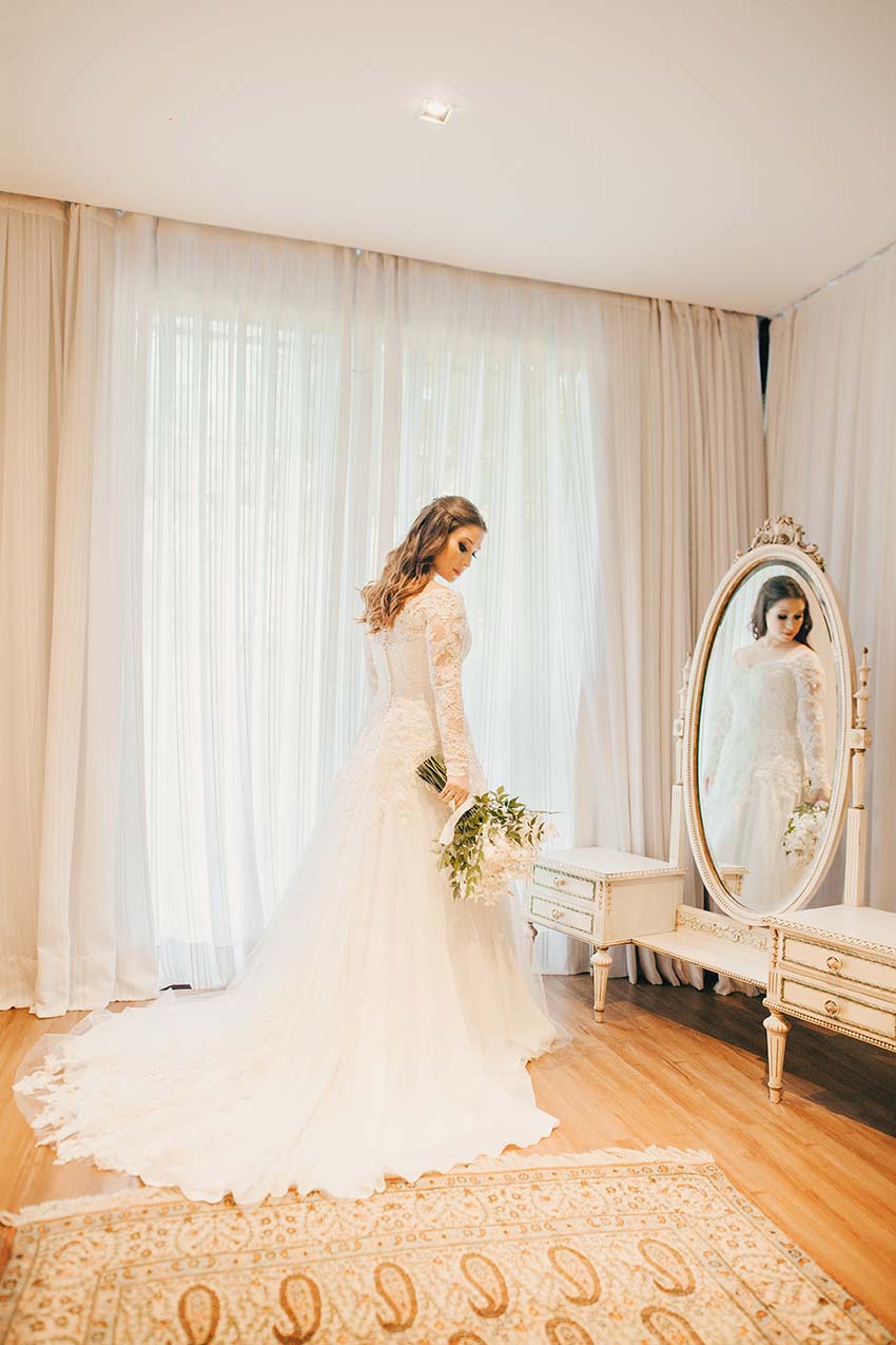 vestido de noiva casamento a céu aberto Maya e Pedro