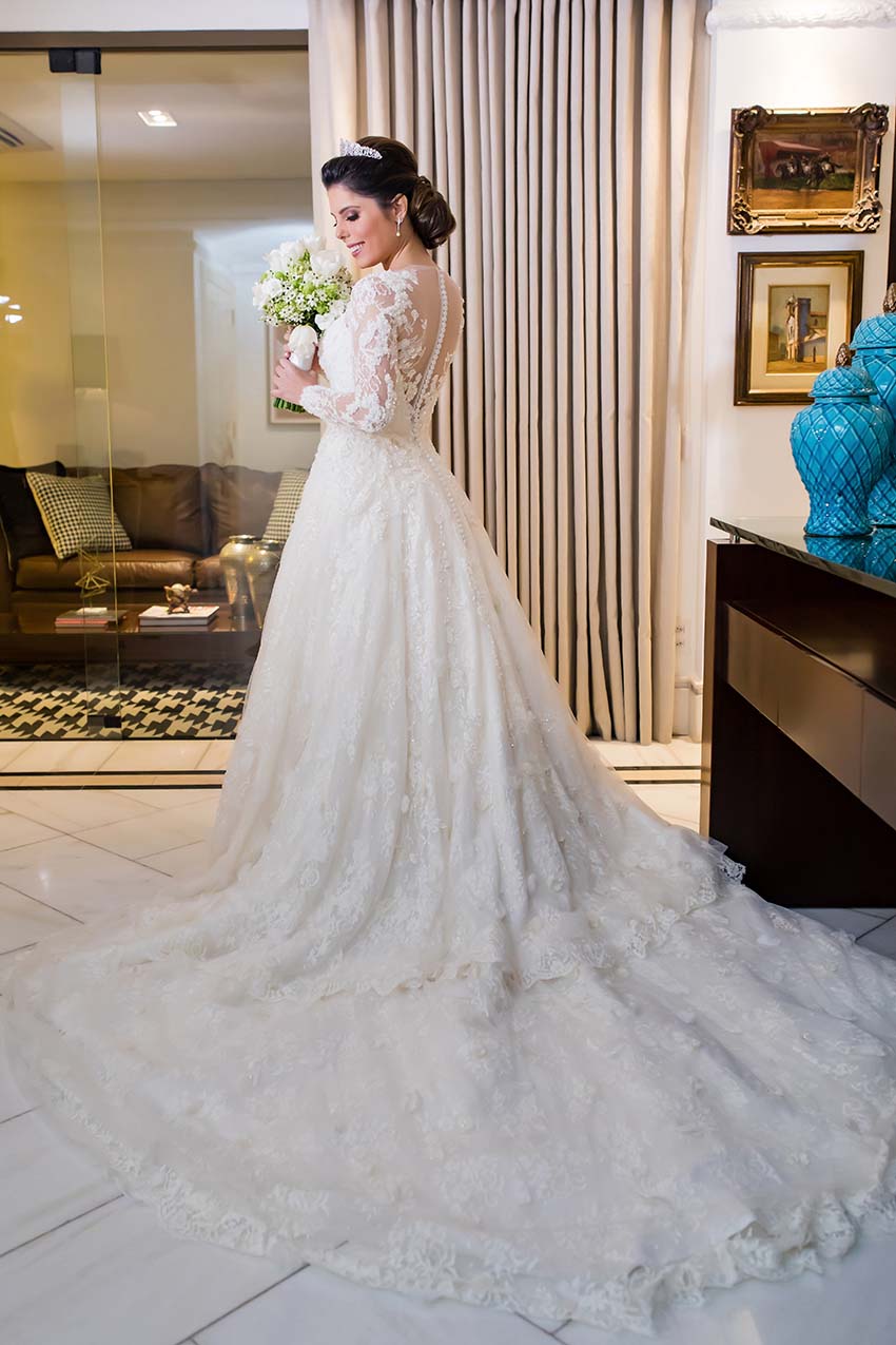 vestido de noiva clássico Nathalia e Ilyich