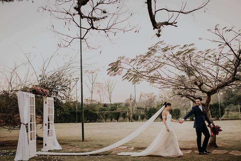 Decoração rústica do casamento de Pamela e Rodolfo