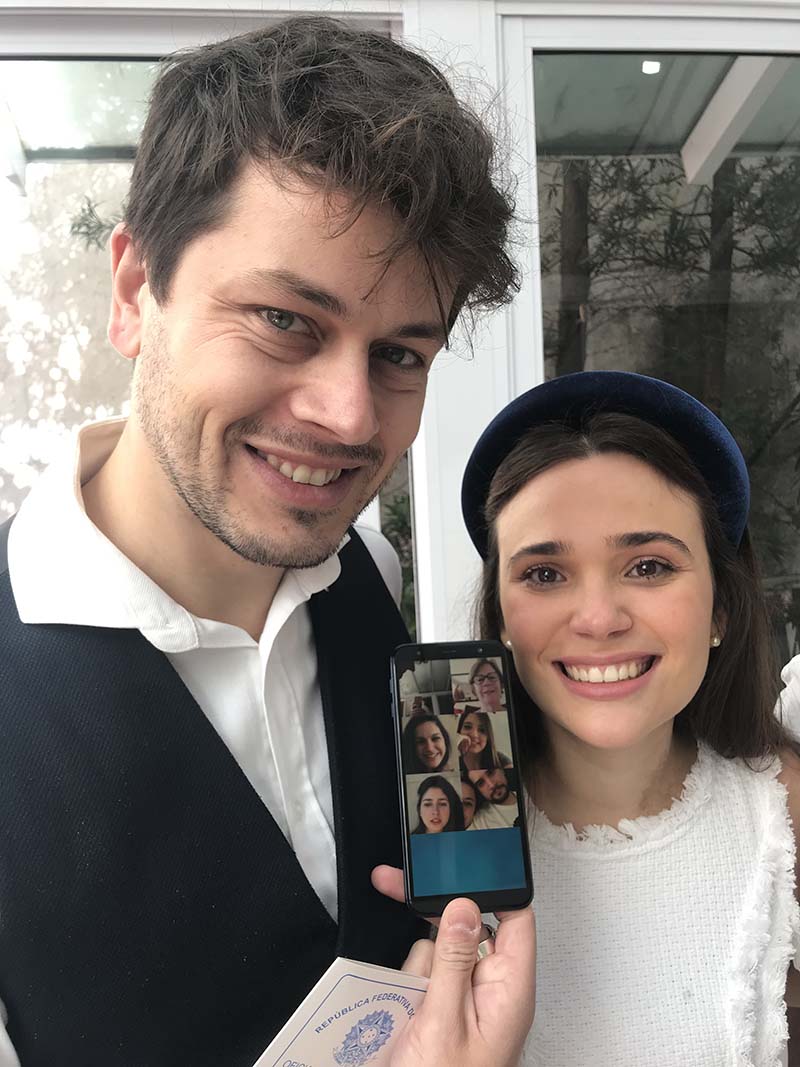 casamento virtual Paula e Rodolfo em tempos de pandemia