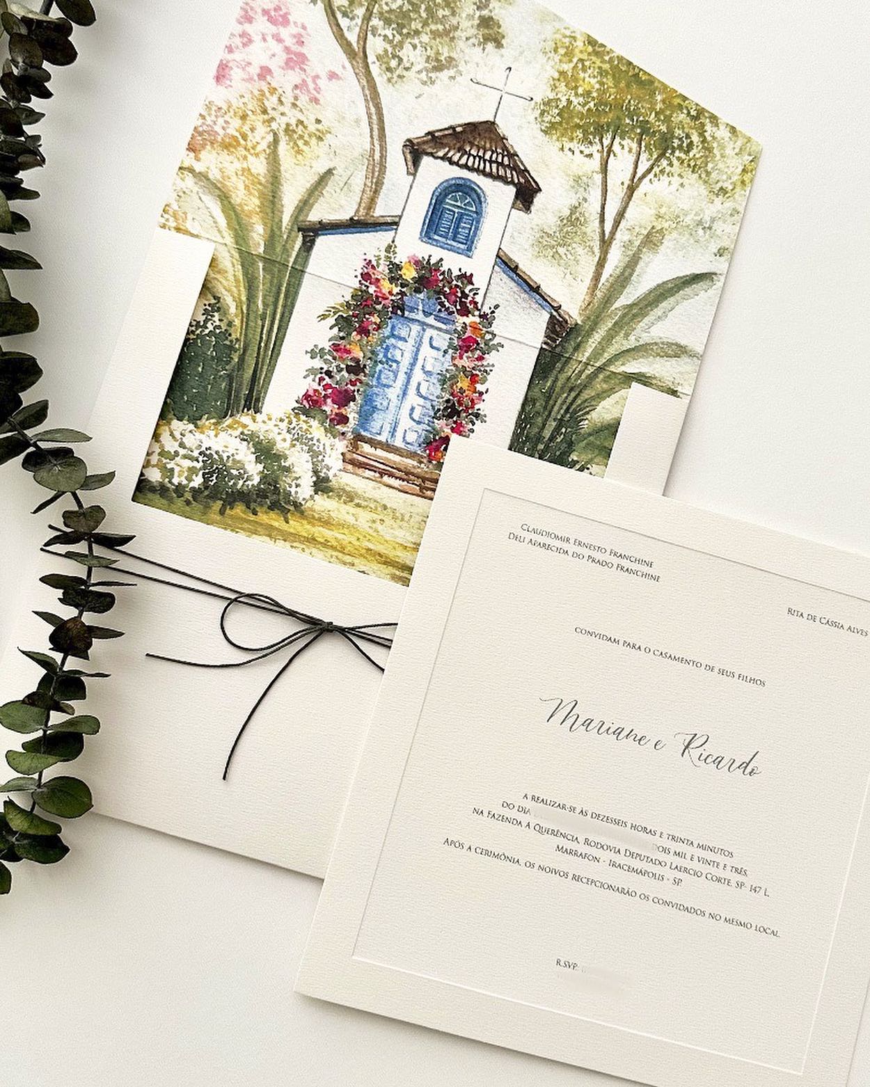 Convite artesanal minimalista - Foto: Petit Souvenir