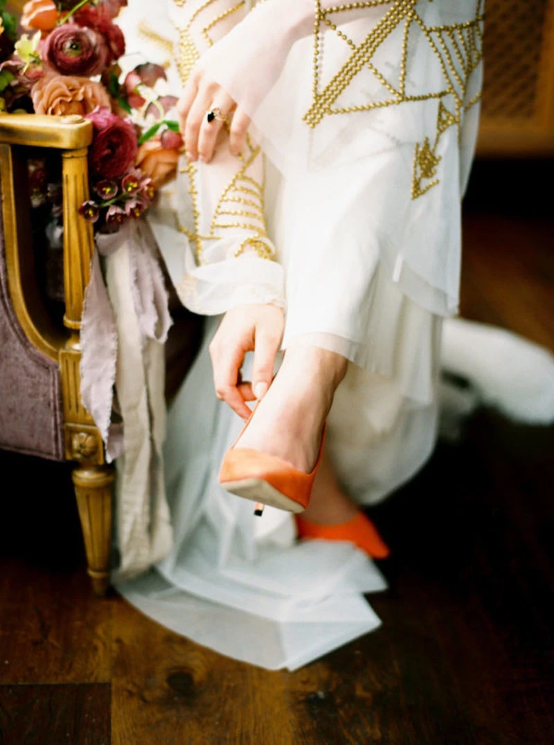 sapatos para noivas coloridos