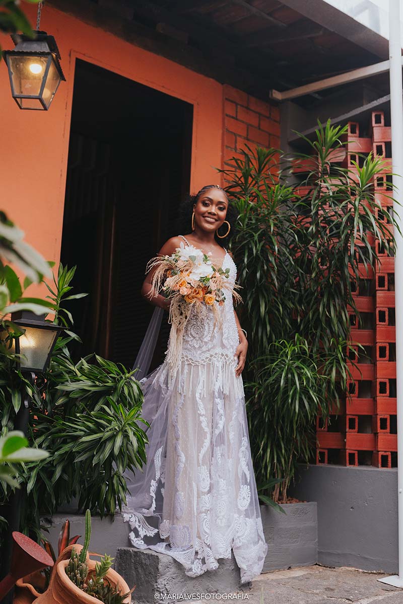 Vestido de noiva boho chic de Shirlainy