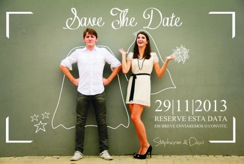 Stéphanie Domingues e Davi Lisbôa (7) - Florianópolis-SC Save the date criativo