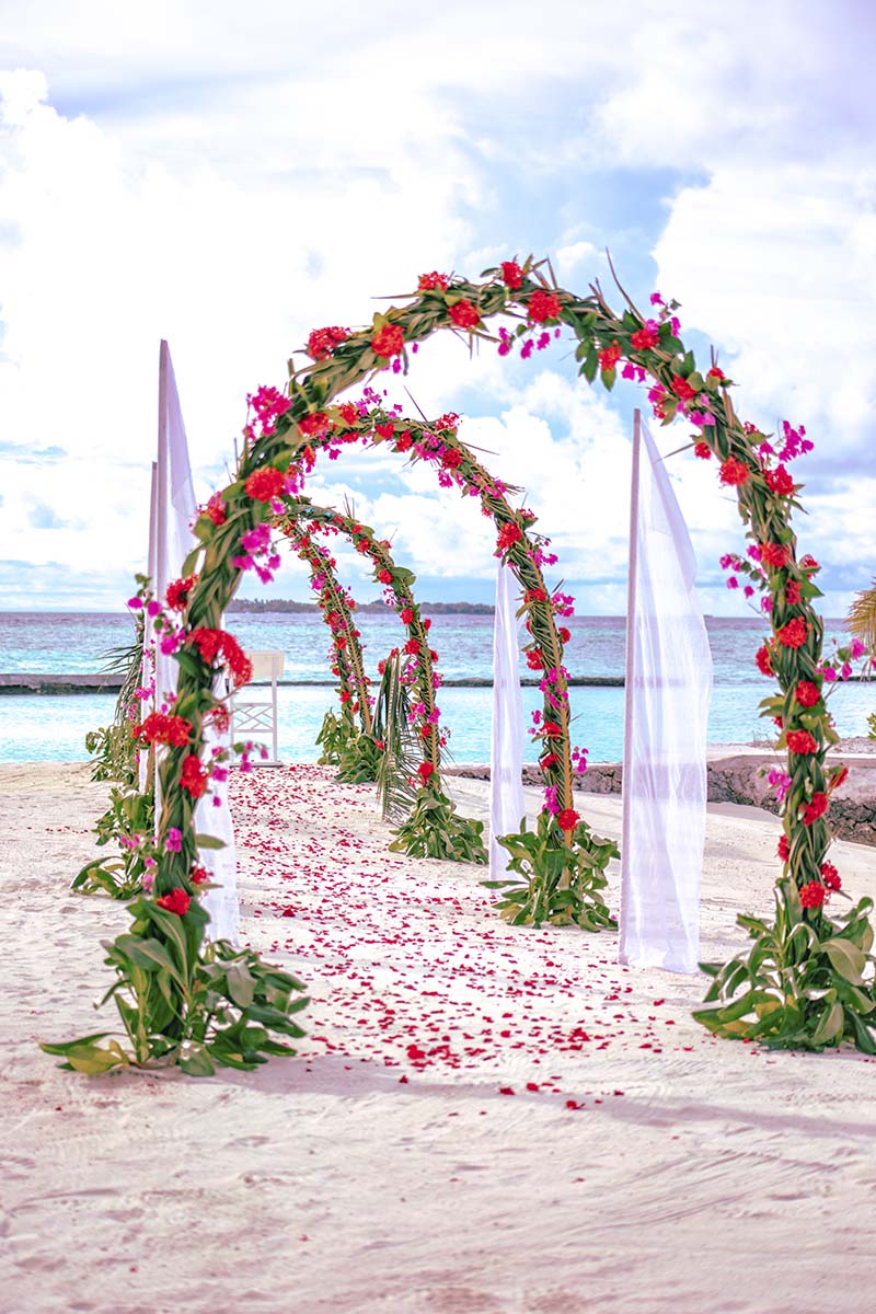 Casamento nas Ilhas Maldivas: making of em bangalô