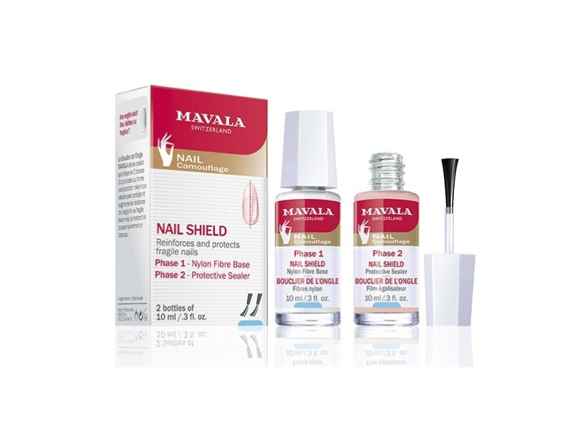 unhas quebradiças: proteção mecânica Mavala Nail Shield