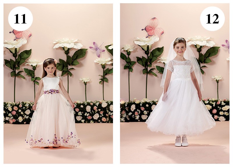 Vestido com flores aplicadas by Tutti Sposa-Vestido com saia rodada e tule por cima do tecido by Tutti Sposa