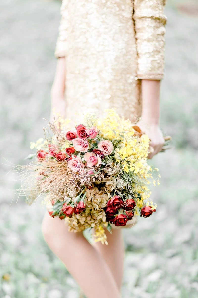 buquê para casamento no outono