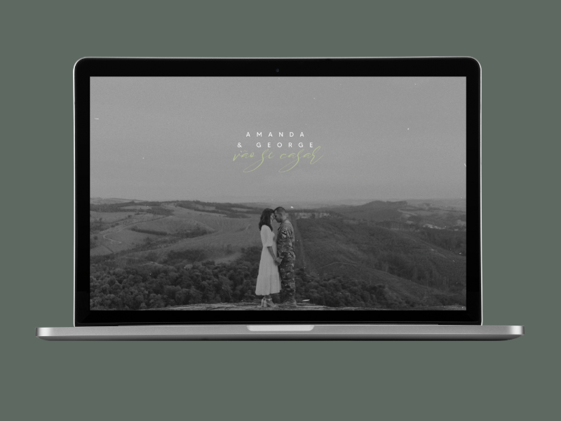 Site de casamento Amanda e George no iCasei