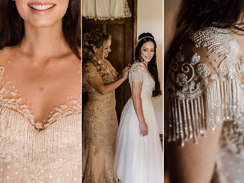 Vestido de noiva folk Marcela Taís e Samuel