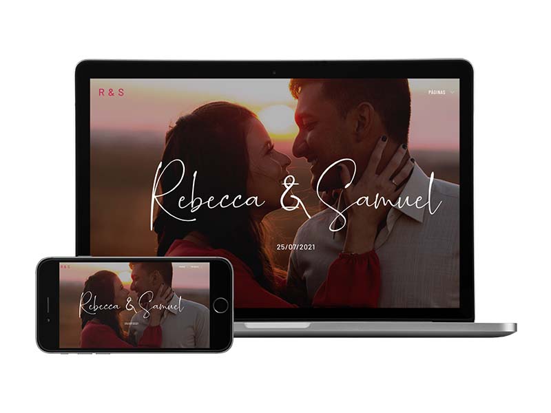 Site de casamento iCasei usado por Rebecca e Samuel