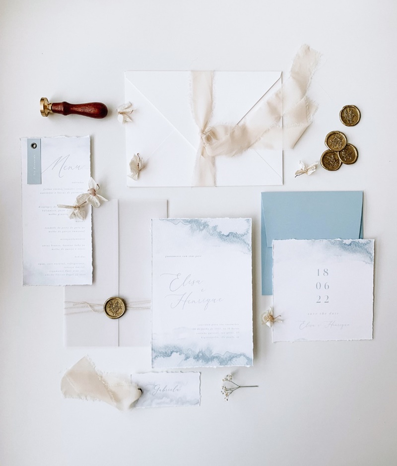 convite de casamento lacre cera