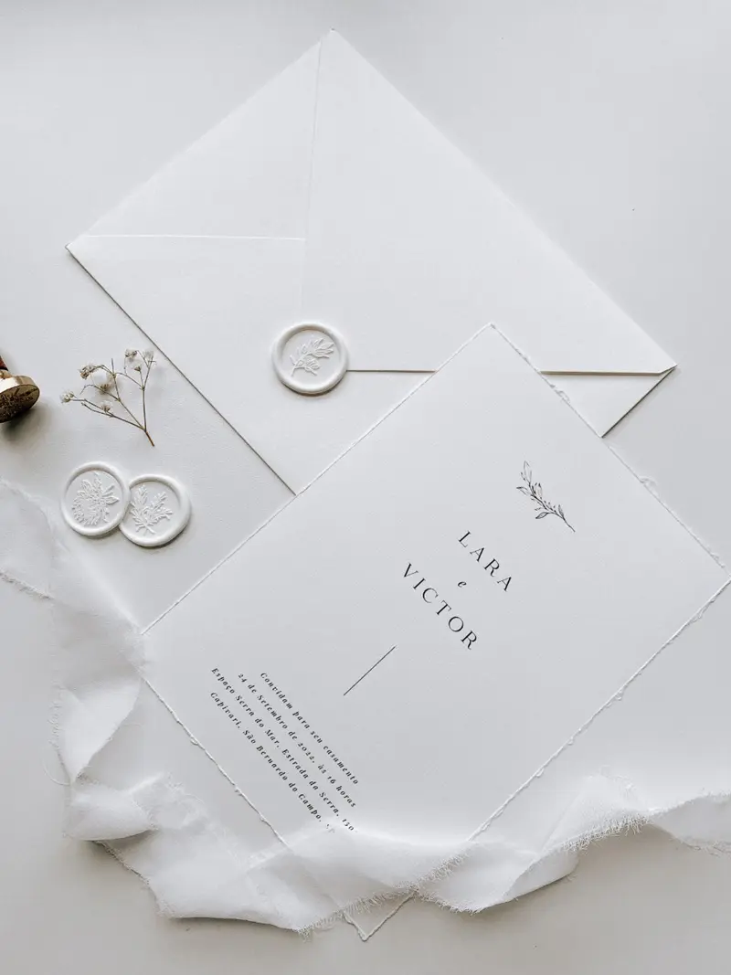 convite de casamento minimalista