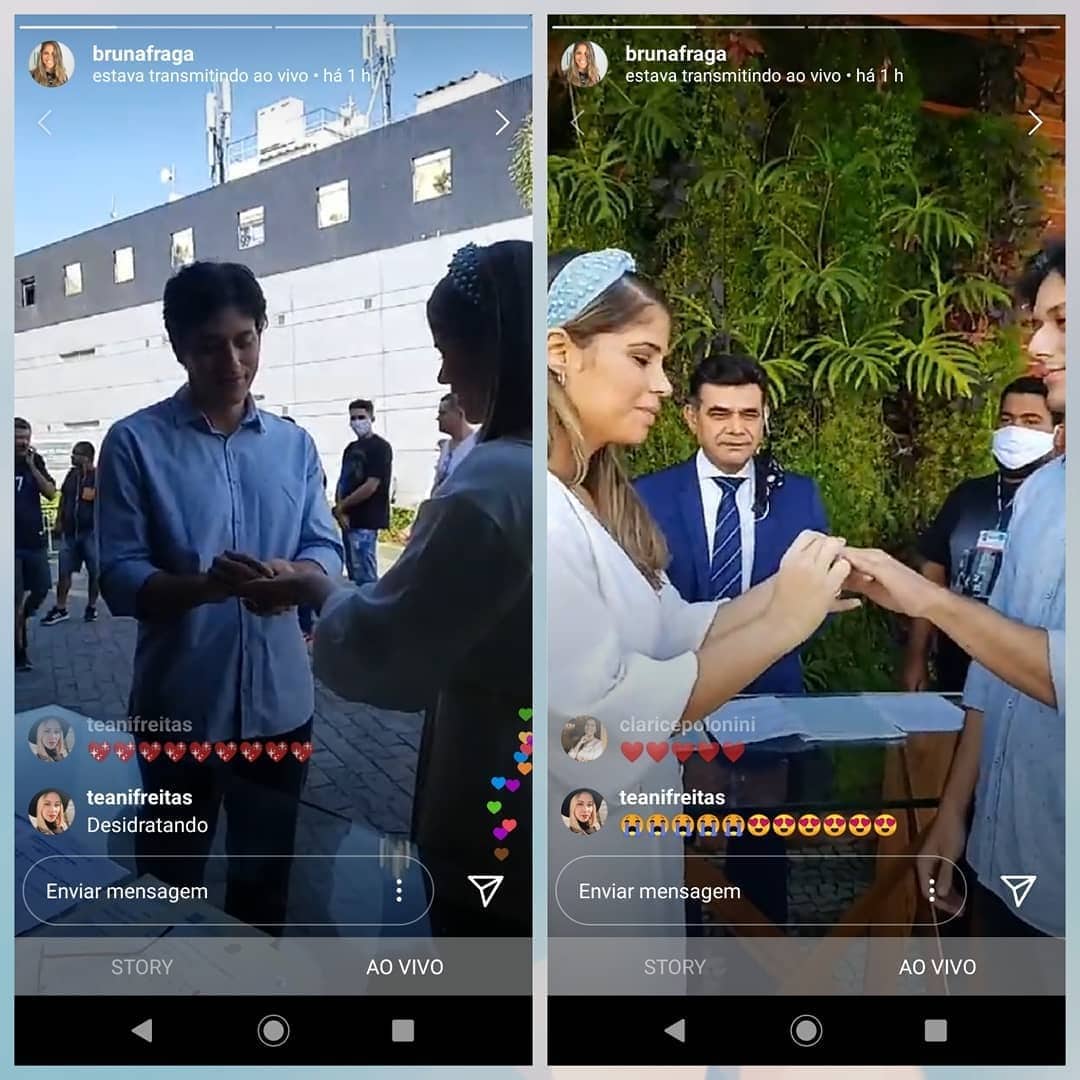 cerimônia ao vivo do casamento online Bruna e Guilherme