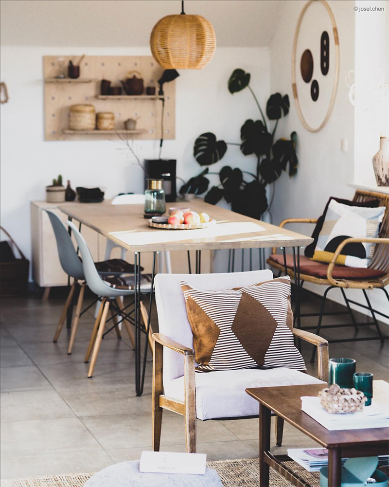 sala decorada estilo escandinavo clean