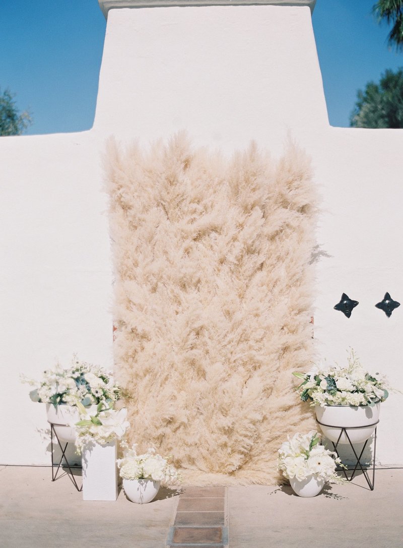 decoração de casamento com capim dos pampas