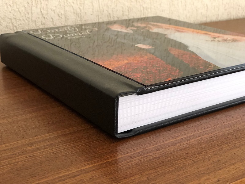 álbum de casamento com capa de acrílico