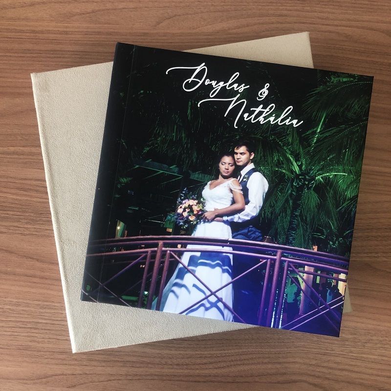 álbum de casamento com acabamento diferenciado