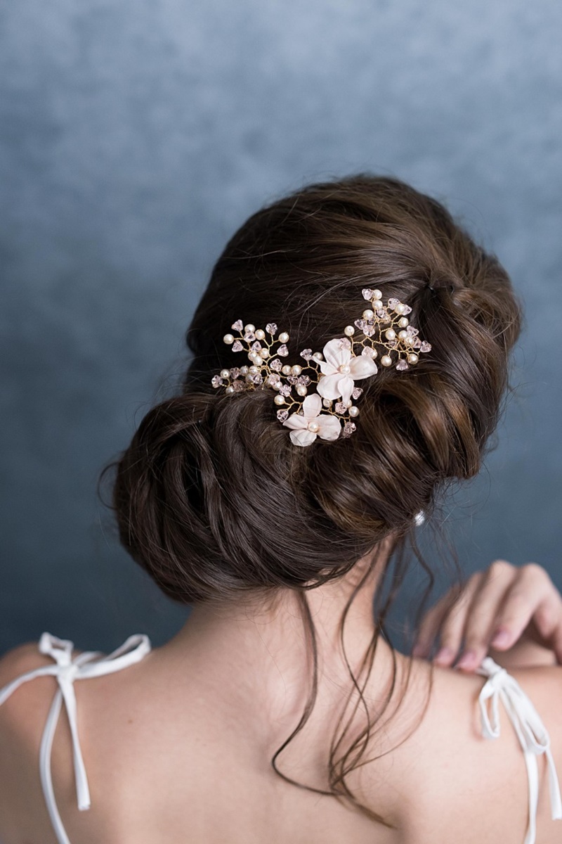 grinalda de noiva clássica dourada