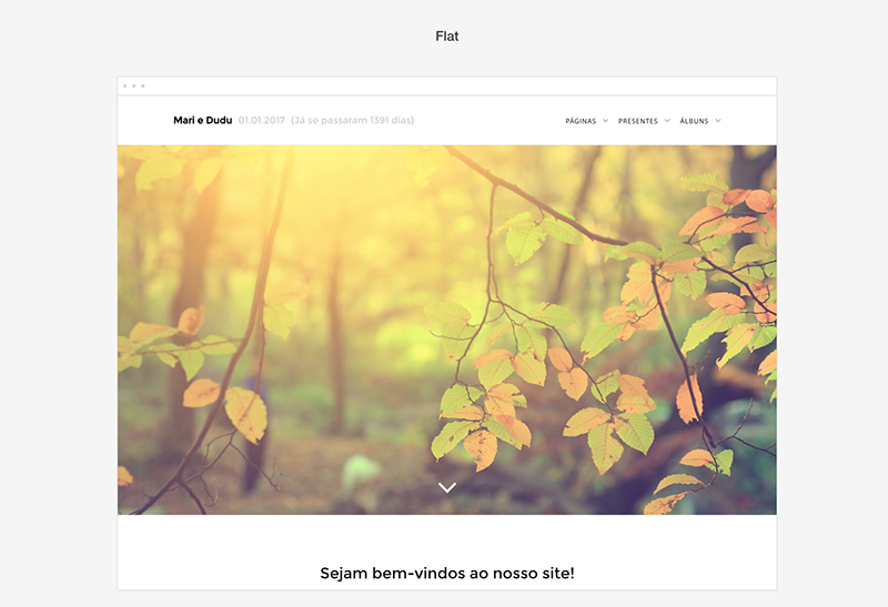 layout Flat iCasei preferido dos famosos