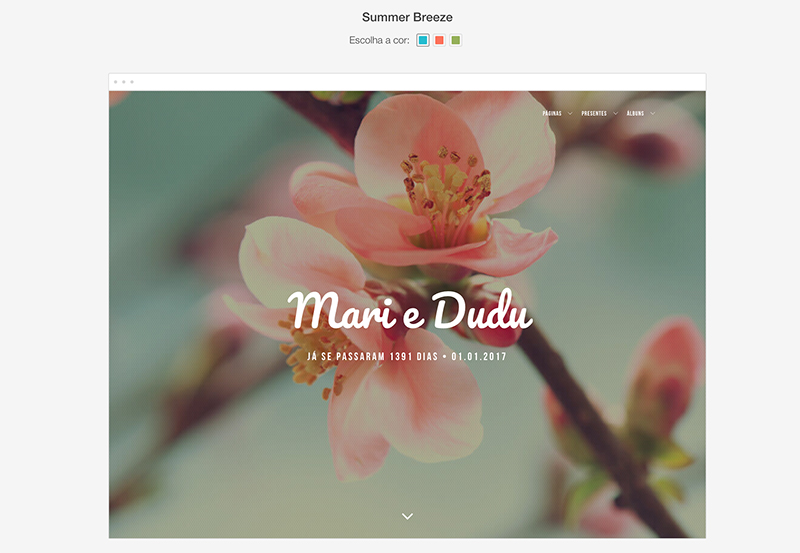 layout Summer Breezer iCasei usado por celebridades