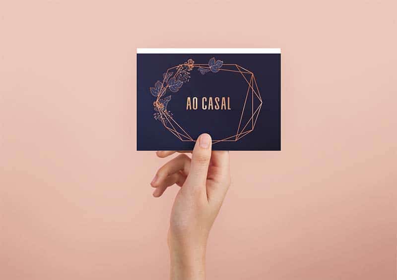 cartões de mensagem de casamento em diferentes cores e estilos