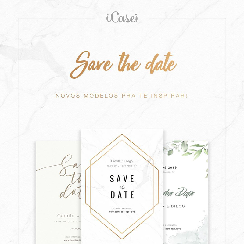 Exemplo de Save the Date para download gratuito