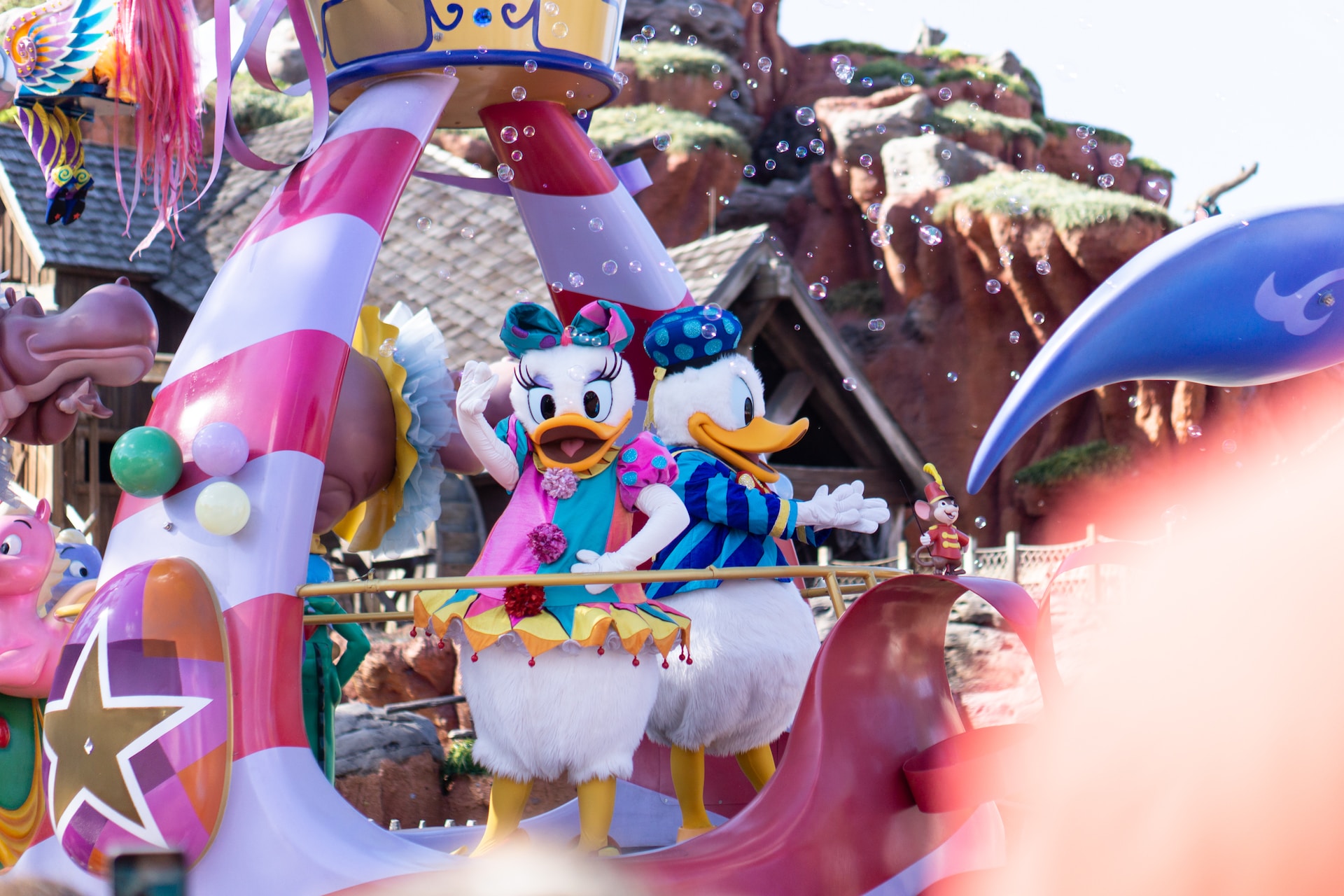 Lua de mel na Disney: Pato Donald em apresentação