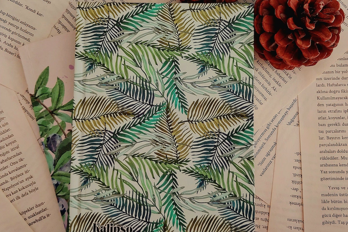 Convite pintado com coqueiros