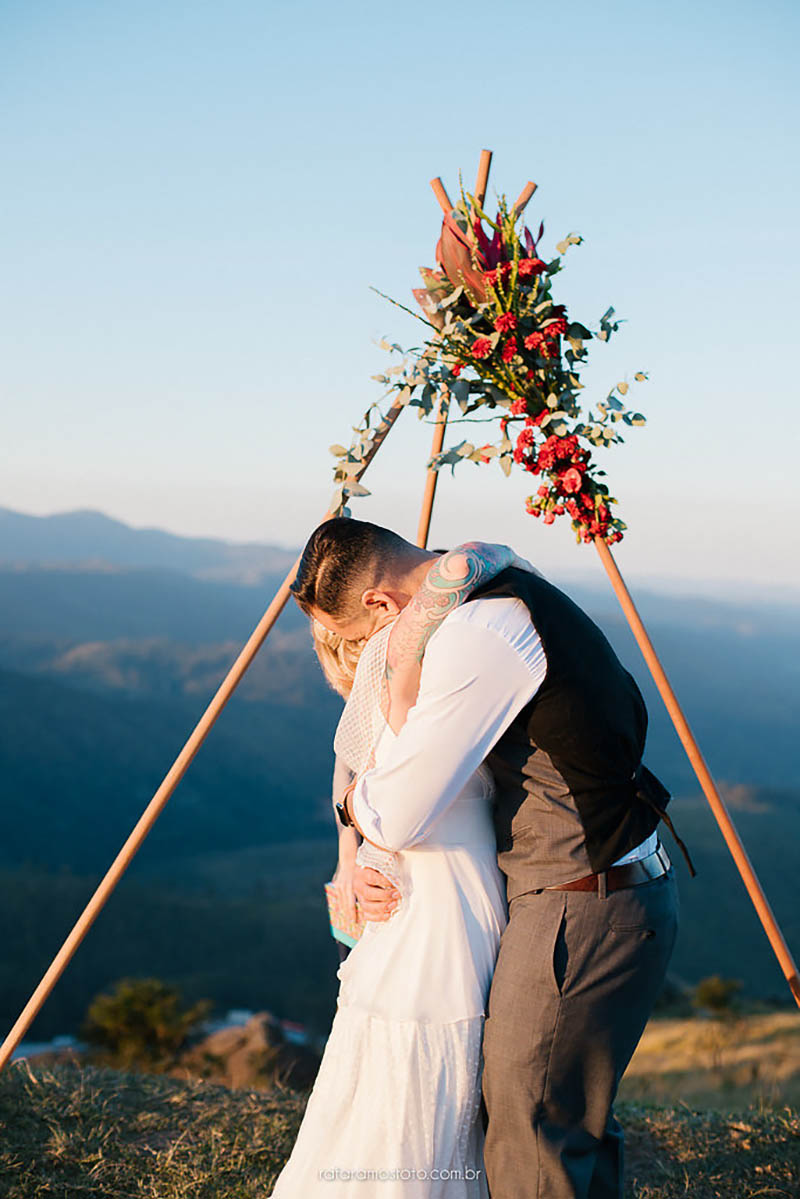 elopement wedding Raisa e Alexandre no pôr do sol