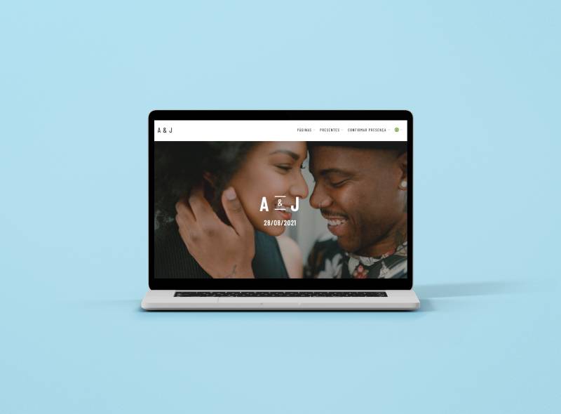 Site de casamento Aline e Jeffs no iCasei