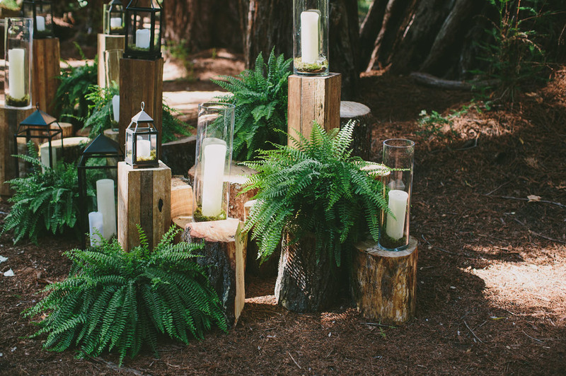 Samambaia na decoração de casamento 