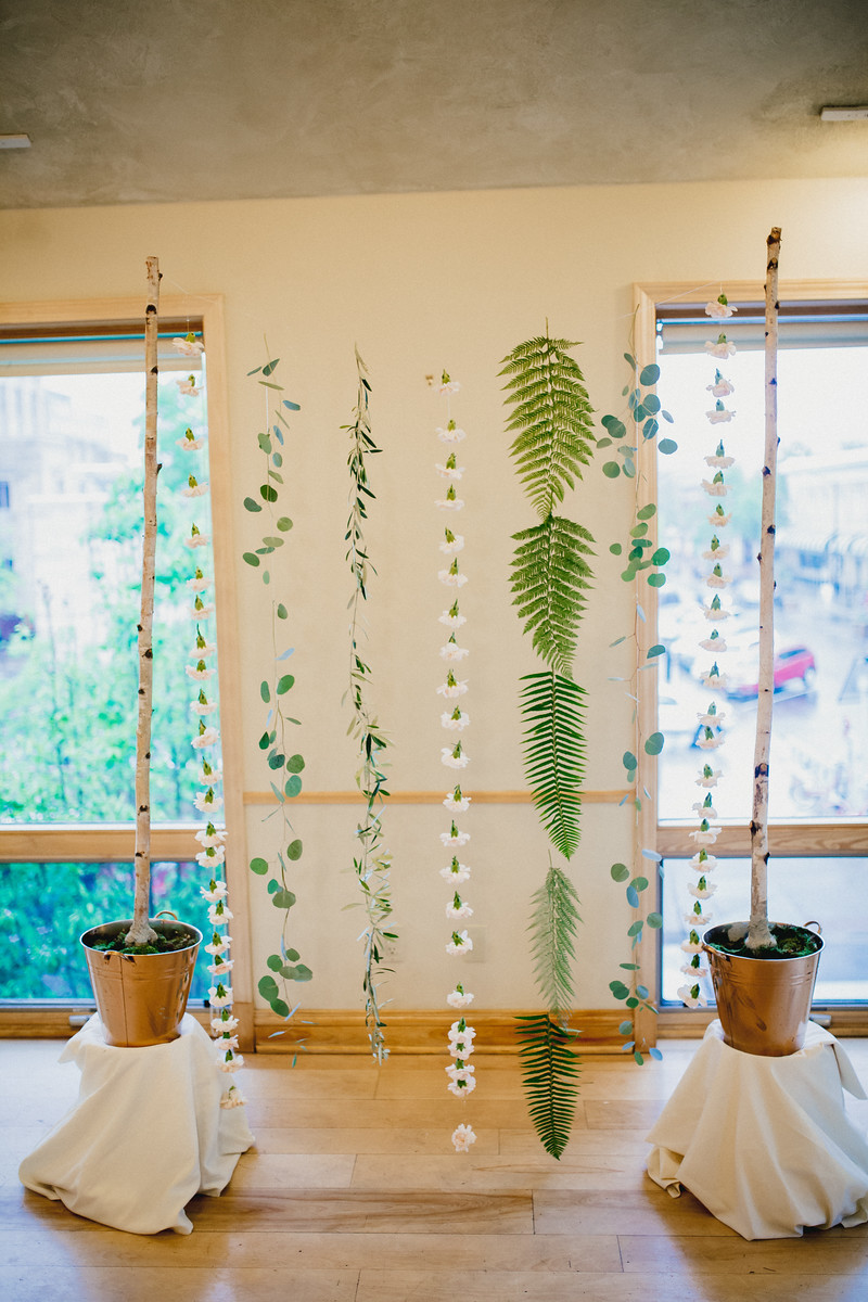 Samambaia na decoração de casamento 