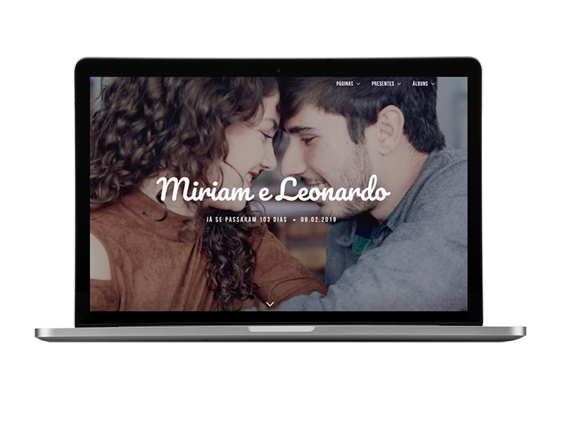 Exemplo de site de casamento.