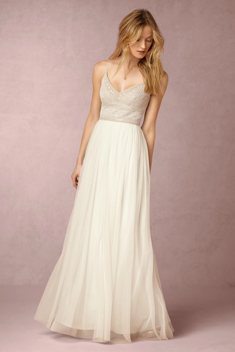 vestido de noiva corte império BHLDN