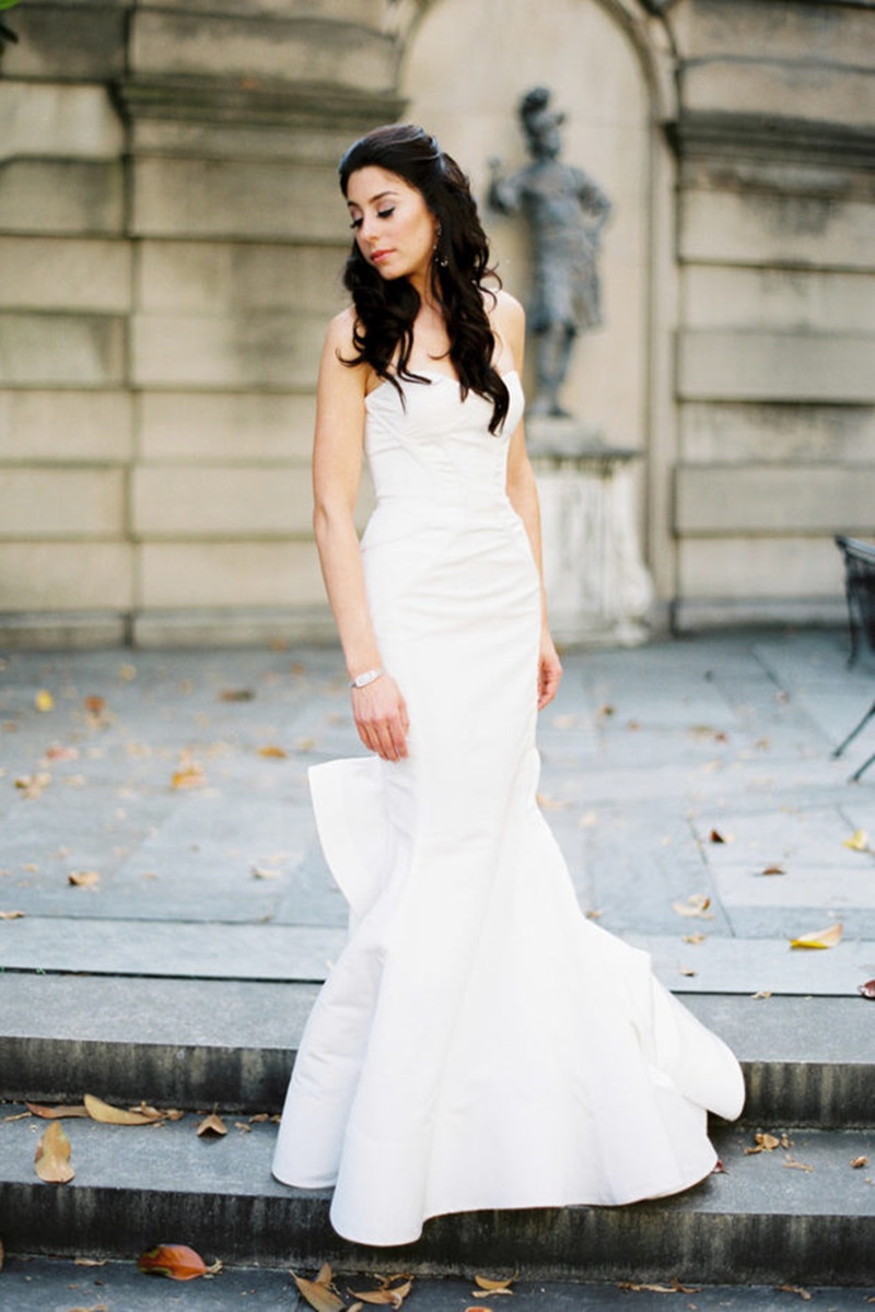 vestido de noiva sereia delicado