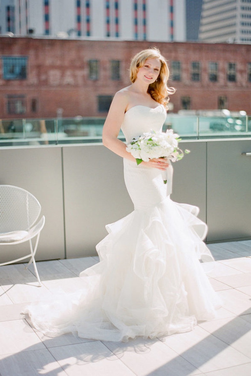 vestido de noiva sereia elegante