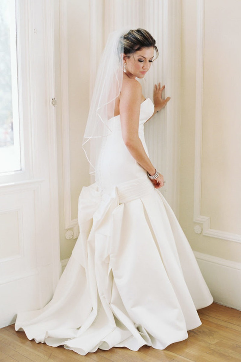 vestido de noiva sereia delicado