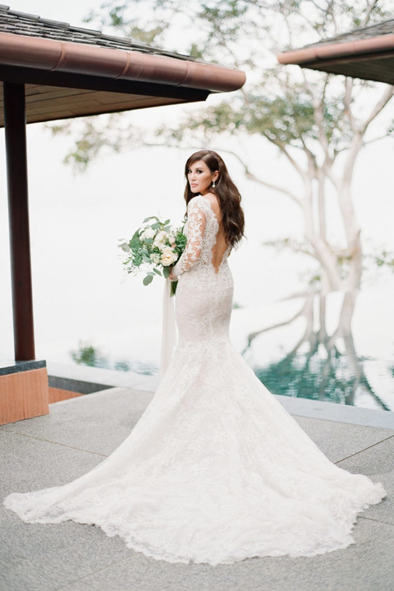 vestido de noiva sereia luxuoso