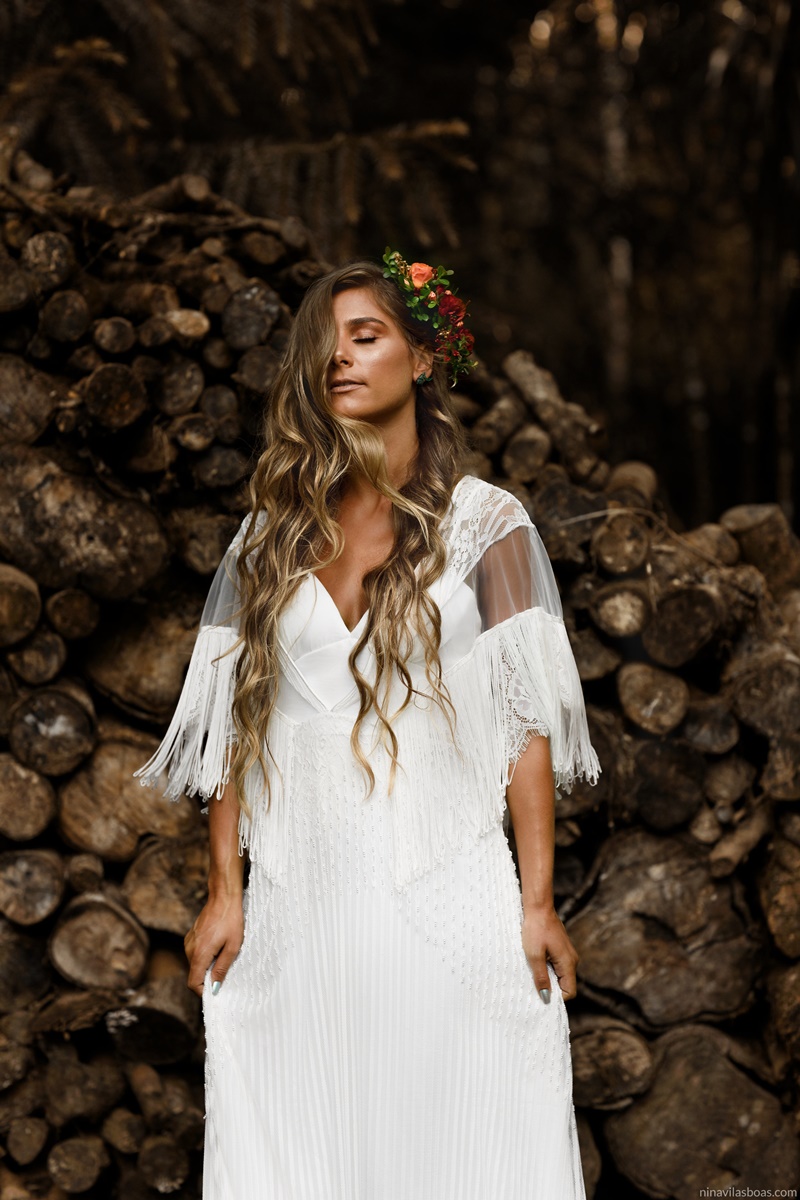 vestido de noiva boho chic