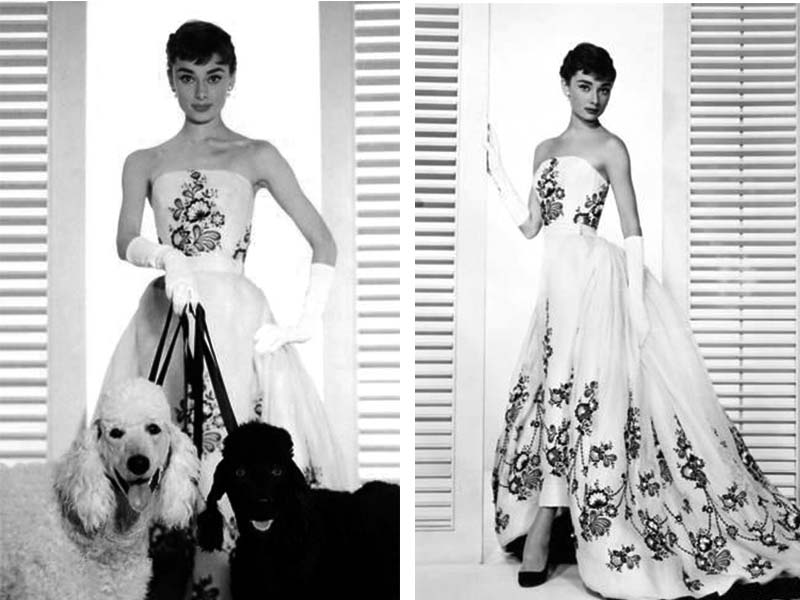 vestidos de noiva do cinema - Sabrina 1954 - tomara que caia clássico de Givenchy