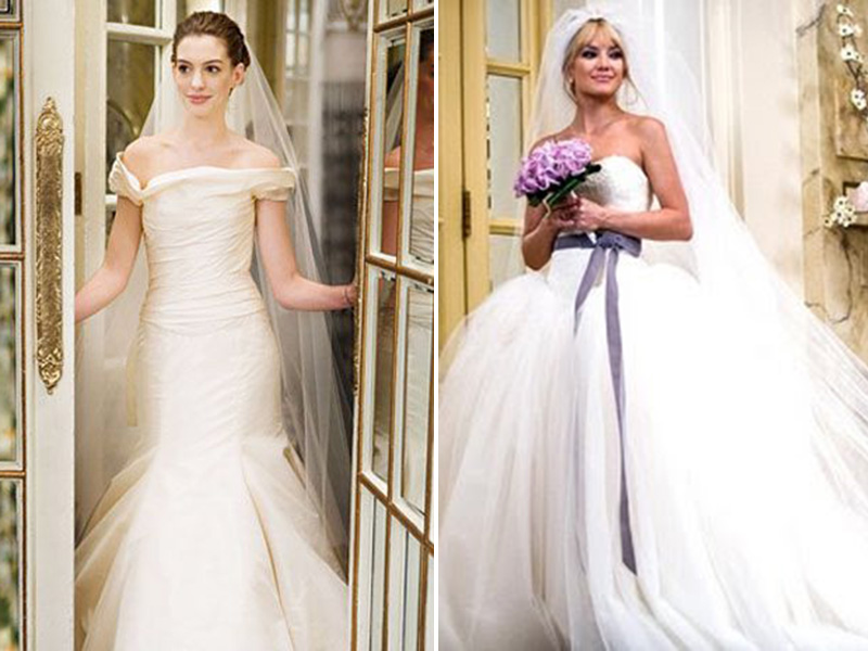 vestidos de noiva do cinema - Noivas em Guerra 2009 - sereia ombro a ombro e princesa tomara que caia