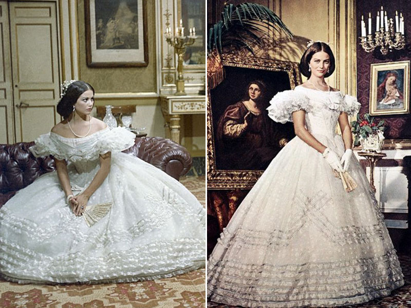 vestidos de noiva do cinema - O Leopardo 1963 - organza e chiffon com babados