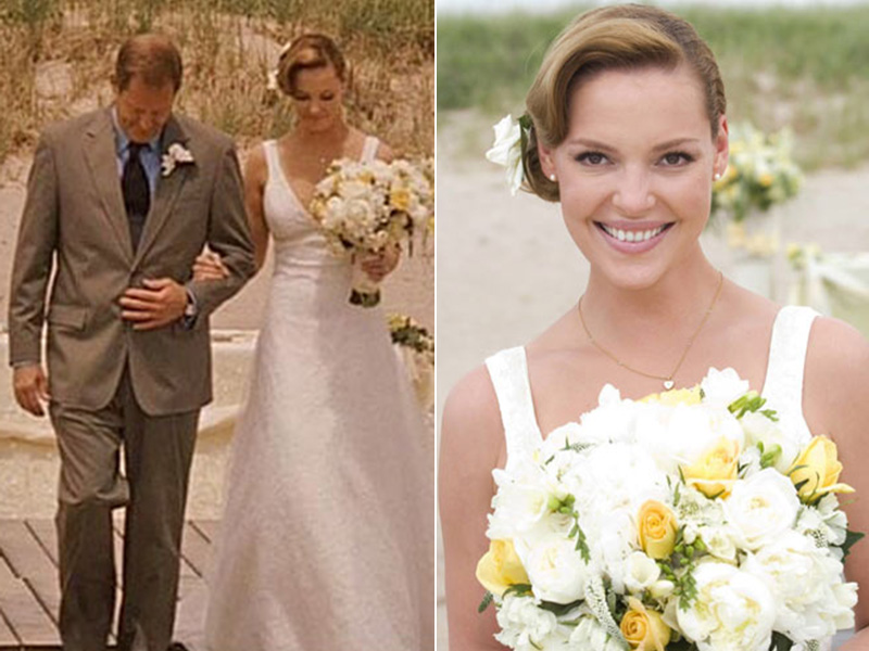 vestidos de noiva do cinema - Vestida para Casar 2008 - minimalista com saia evasê