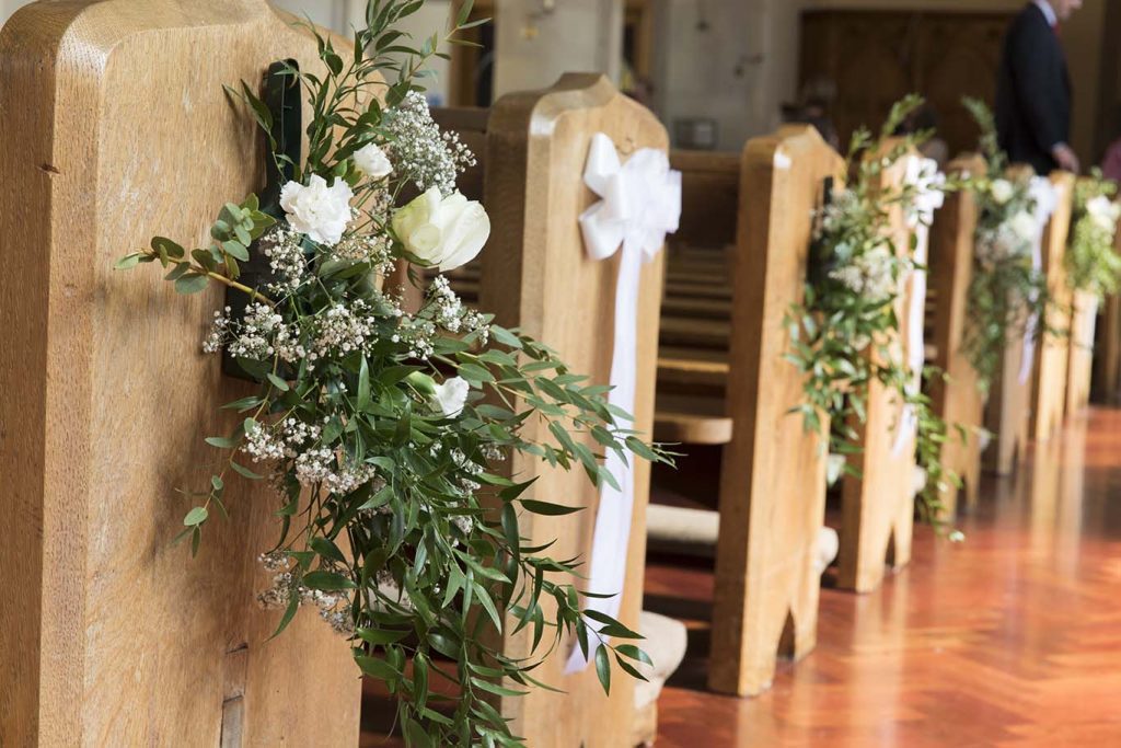 Flores da época em casamento.